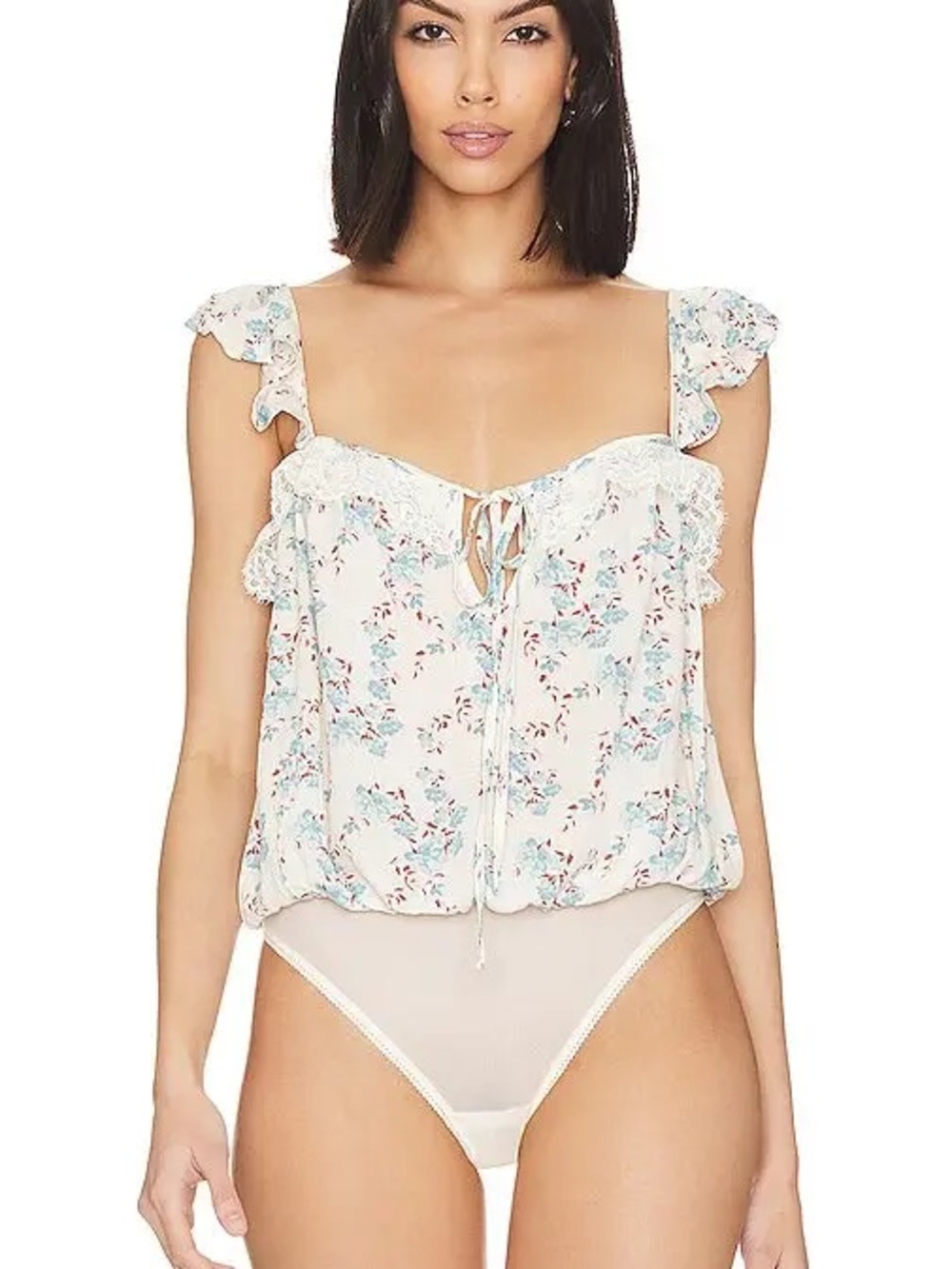 Intimately Free People "Call Me Later" Printed Bodysuit